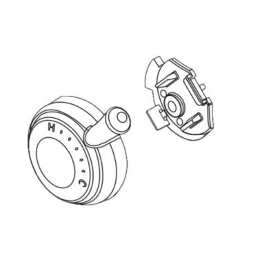 Click here to see Delta RP72572 Delta Cassidy Chrome Temperature knob and Cover for T17097 Valve Only Trim - RP72572