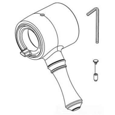 Click here to see Delta RP72570 Delta Cassidy Chrome Volume Control Handle Assembly for T17T097 Valve Only Trim, ADA-Compliant - RP72570