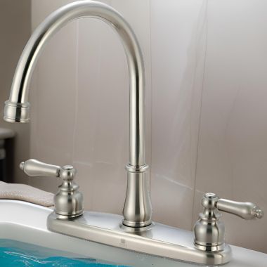 Click here to see Pioneer 2BR100-BN Pioneer Brentwood Two-Handle Kitchen Faucet, Lever Handles, Brushed Nickel - 2BR100-BN