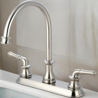 Click here to see Pioneer 2DM300-BN Pioneer Del Mar Two-Handle Kitchen Faucet, Brushed Nickel - 2DM300-BN
