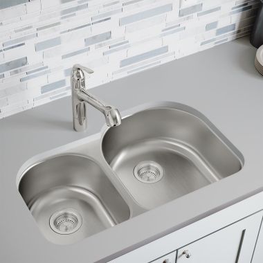 Click here to see Dayton DXUH3119L Elkay DXUH3119L Dayton Stainless Steel Double Bowl Sink