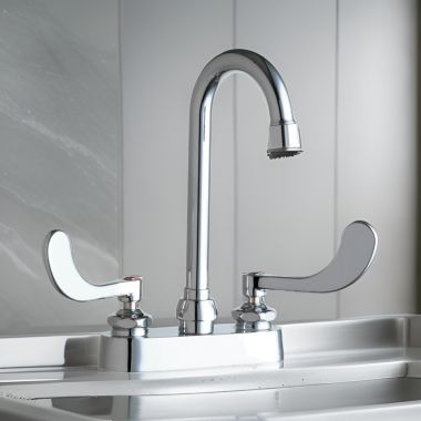 Click here to see Chicago Faucet 895-317VPAABCP Chicago Faucets 895-317VPAABCP Hot and Cold Sink Faucet