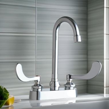 Click here to see Chicago Faucet 895-317VPCABCP Chicago Faucets 895-317VPCABCP Hot and Cold Sink Faucet