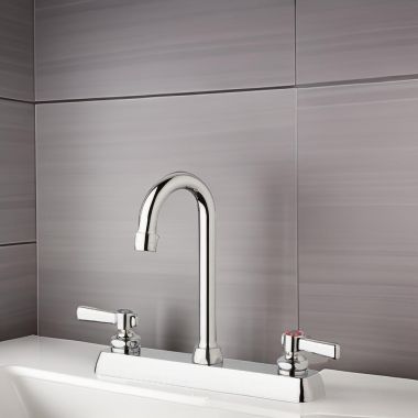 Click here to see Chicago Faucet W8D-GN1AE35-369AB Chicago Faucets W8D-GN1AE35-369AB Hot and Cold Water Washboard Sink Faucet