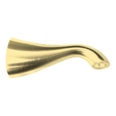 Click here to see Kohler 16135-PB Kohler Revival Polished Brass Non-Diverter Tub Spout, 5-3/4in Spout Reach, Solid-brass Construction, Wall-Mount Installation - K-16135-PB