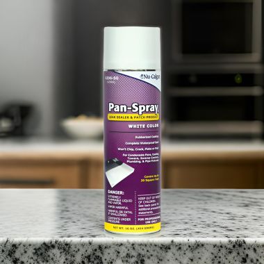 Click here to see Nu Calgon 4296-50 Nu-Calgon Pan-Spray Water Proof Coating, White, 16 oz. - 4296-50