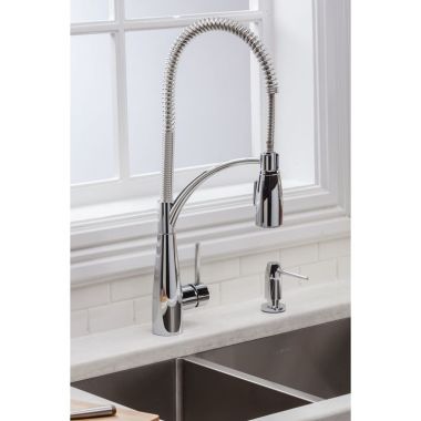 Click here to see Elkay LKAV4061CR Elkay Avado Single Hole Kitchen Faucet with Semi-Professional Spout Forward Only Lever Handle Chrome - LKAV4061CR