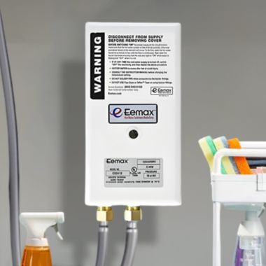 Click here to see Eemax EX3277T EEMax On-Demand Electric Tankless Water Heater, Temperature Control, 0.5 GPM, 277v, 11A - EX3277T