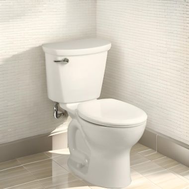 Click here to see American Standard 215BA.004.222 American Standard Cadet PRO Two-Piece Toilet, Less Seat, Round, Right Height, 1.6 GPF, Linen - 215BA.004.222