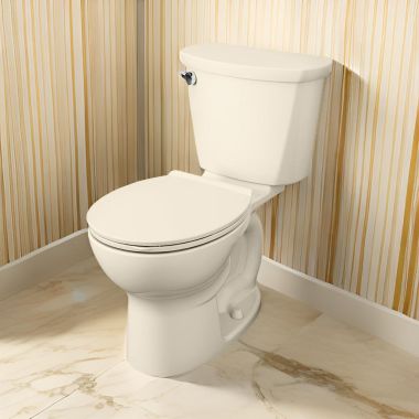 Click here to see American Standard 215DA.004.021 American Standard Cadet PRO Two-Piece Toilet, Less Seat, Round, Standard Height, 1.6 GPF, Bone - 215DA.004.021