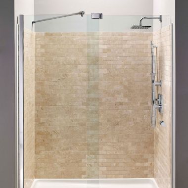 Click here to see American Standard T184.502.002 American Standard Times Square 2.5 GPM Polished Chrome Tub and Shower Trim Kit with FloWise Showerhead, Metal Lever Handle, Single Spray Setting - T184.502.002