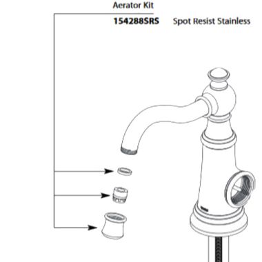 Click here to see Moen 154288SRS Moen 154288 Moen 154288 Weymouth Replacement Aerator Only