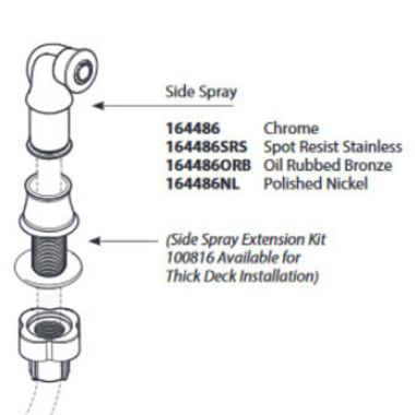 Click here to see Moen 164486ORB Moen Weymouth Side Spray Kit, Oil Rubbed Bronze - 164486ORB