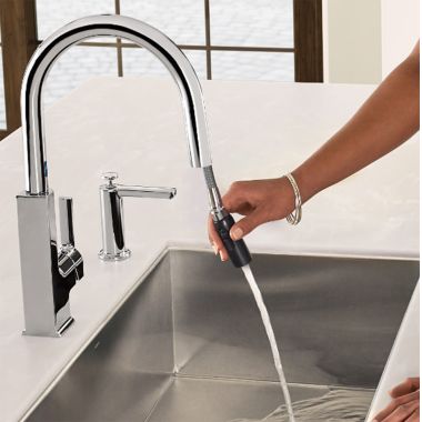 Click here to see MOEN INCORPORATED 168500 Moen Pull-Down Spray Wand Kit, 1.5 GPM, Polished Chrome - 168500