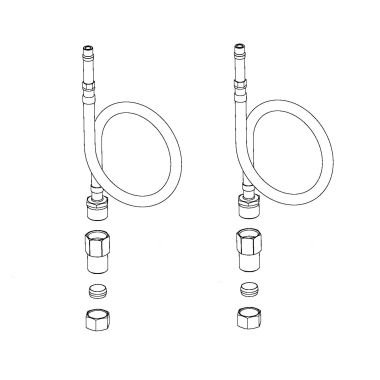 Click here to see T&S Brass 016068-25M T&S BRASS 016068-25M EUROPEAN 15MM FLEX LINES W/ CHECK VALVES (QUANTITY = 2 SETS)