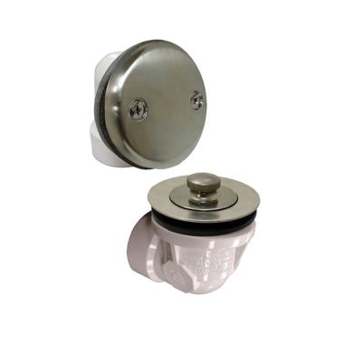 Click here to see Jones Stephens B0711BN Jones Stephens Brushed Nickel Standard 2-Hole Schedule 40 Lift/Turn Half Kit, PVC - B0711BN