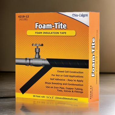 Click here to see Nu Calgon 4219-12 Nu-Calgon Foam-Tite Insulation Foam Tape, Black - 4219-12