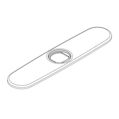 Click here to see Moen 870113 Moen 870113 Escutcheon Deck Plate For Single Mount Kitchen Faucet, Chrome