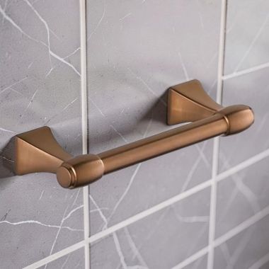 Click here to see Brizo 699140-BZ Brizo Vesi Double-Post Drawer Pull, Metal, Brushed Bronze - 699140-BZ