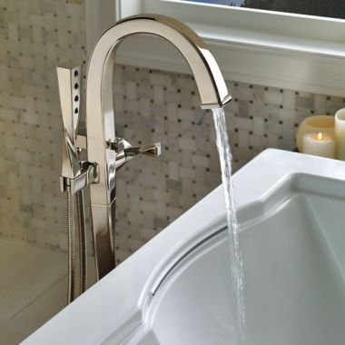 Click here to see Brizo RP75209BN Brizo Virage Single-Function H2Okinetic Hand Shower for T70130 Single-Handle Freestanding Tub Filler, 1.75 GPM,  Brushed Nickel - RP75209BN