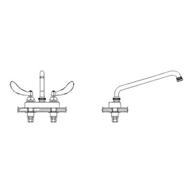 Click here to see Delta 27C4264-S7 Delta 27C4264-S7 CER-TECK 2-Handle Cast Centerset Lavatory Faucet, 11