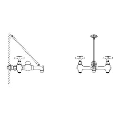 Click here to see Delta 28TS166 Delta 28TS166 Commercial Chrome Wall-Mount Service Sink Faucet