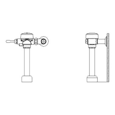 Click here to see Delta 81TS178 Delta 81TS178 Commercial Chrome Flush Valve