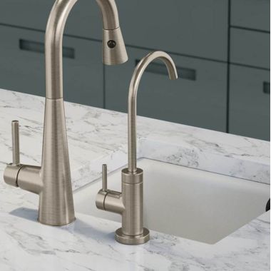 Click here to see Moen S5530SRS Moen SIP Modern One-Handle High Arc Beverage Faucet, Spot Resist Stainless - S5530SRS
