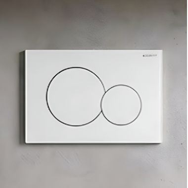 Click here to see Geberit 115.770.11.5 Geberit Sigma01 Actuator Plate for In-Wall Toilet Tank, White - 115.770.11.5 