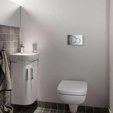 Click here to see Geberit 115.770.21.5 Geberit Sigma01 Round Dual-Flush Actuator Plate, Polished Chrome - 115.770.21.5
