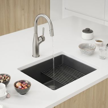 Click here to see  513428 Blanco Precis 20-3/4” x 18” Large Bowl Undermount Sink, Anthracite - 513428