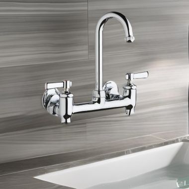 Click here to see Chicago Faucet 640-GN1AE1-369YAB Chicago 640-GN1AE1-369YAB Water Sink Faucet with Supply Stops