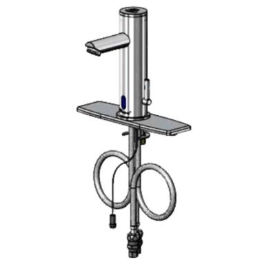 Click here to see T&S Brass EC-3122-8DP Ts Brass Ec 3122 8dp Chekpoint Electronic Faucet Single Hole Deck Mount Deck Plate