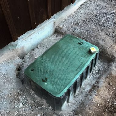 Click here to see Rainbird VBMAXH Rain Bird Maxi Jumbo Valve Box, Black Body With Green Lid, 18