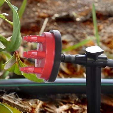 Click here to see Rainbird XB206 Rain Bird 6-Outlet Xeri-Bug Drip Emitter, 2.0 GPH, Red - XB206 (X67021)