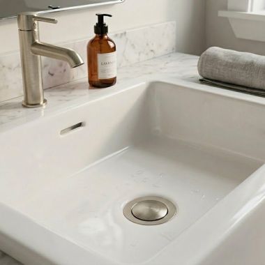 Click here to see Danze DA556007BN Danze Pop-Up Drain For Bathroom Sinks With Overflow Drains, Brushed Nickel - DA556007BN