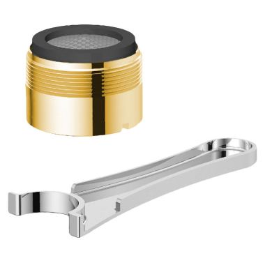 Click here to see Danze DA613074NPBV Danze DA613074NPBV Polished Brass Part Aerator Kits, 1.0Gpm, Spray,Jr,Male