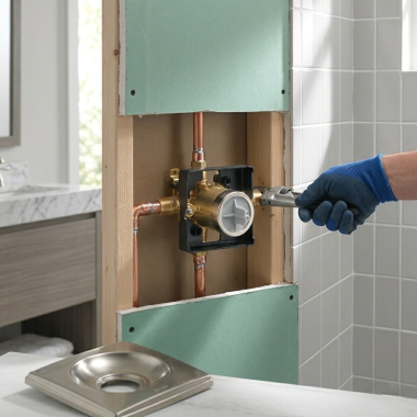 Click here to see BRIZO R60000-UNWSHF Brizo MultiChoice Universal Tub/Shower Rough-In Valve with Stops, High Flow, 1/2