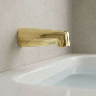 Click here to see MOEN 3829P Moen Wall-Mount Non-Diverter Tub Spout. Polished Brass - 3829P