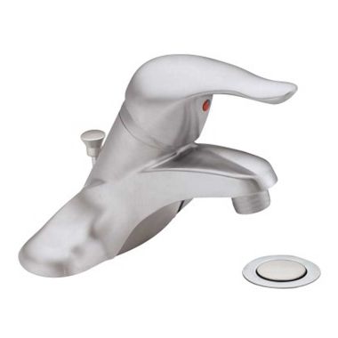 Click here to see Moen L4631BC MOEN L4631BC Chateau Brushed Chrome One-Handle Low Arc Bathroom Faucet