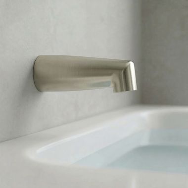 Click here to see MOEN 3829BN Moen Wall-Mount Non-Diverter Tub Spout. Brushed Nickel - 3829BN