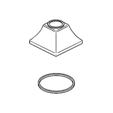 Click here to see Delta RP53412PN Delta Dryden Hand Shower Base And Gasket for T4751 and T4764 Roman Tub Faucet, 1-1/2in in Height, SpotShield, Polished Nickel - RP53412PN