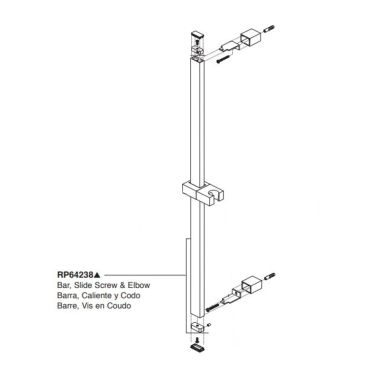 Click here to see Delta RP64238PN Delta RP64238PN Polished Nickel Contemporary Slide Bar 