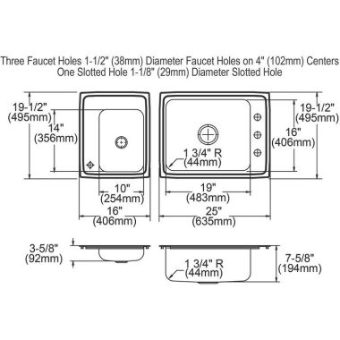Click here to see Elkay DRKR24119LC ELKAY DRKR24119LC 18 GAUGE STAINLESS STEEL 41