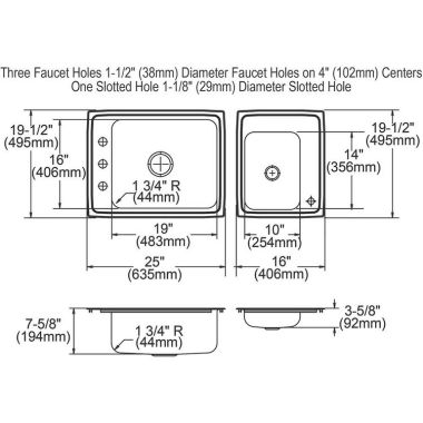 Click here to see Elkay DRKR24119RC ELKAY DRKR24119RC 18 GAUGE STAINLESS STEEL 41
