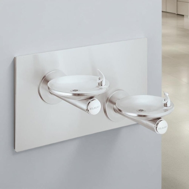 Click here to see Elkay EDFPBM117K Elkay EDFPBM117K SwirlFlo Two Station Fountain, Non-Filtered, Non-Refrigerated, Stainless Steel