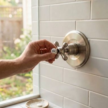 Click here to see Newport Brass 2-222/15S Newport Brass Newport 365 Cross Handle for Shower Trim, Satin Nickel - 2-222/15S