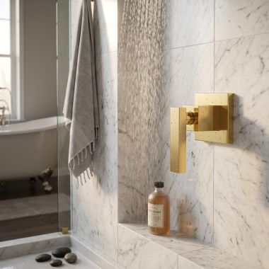 Click here to see Newport 3-368/01 Newport Brass Secant Volume Control / Diverter Trim, Lever Handle, Forever Brass - 3-368/01