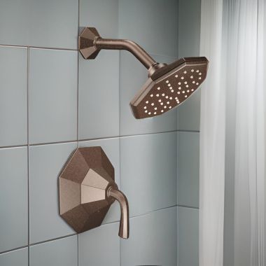 Click here to see Moen TS342ORB Moen Felicity Posi-Temp Single-Handle Shower Faucet, One-Function, 2.5 GPM, Lever Handle, M-PACT, Oil Rubbed Bronze - TS342ORB 
