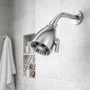 Click here to see Newport 212/26 Newport Brass Single Function Round Showerhead, Polished Chrome - 212/26